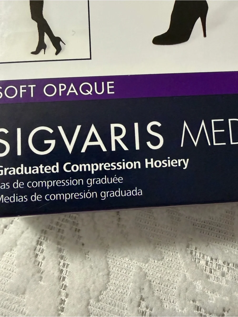 Sigvaris Soft Opaque Compression Hosiery - Black- unopened- brand new- size ML